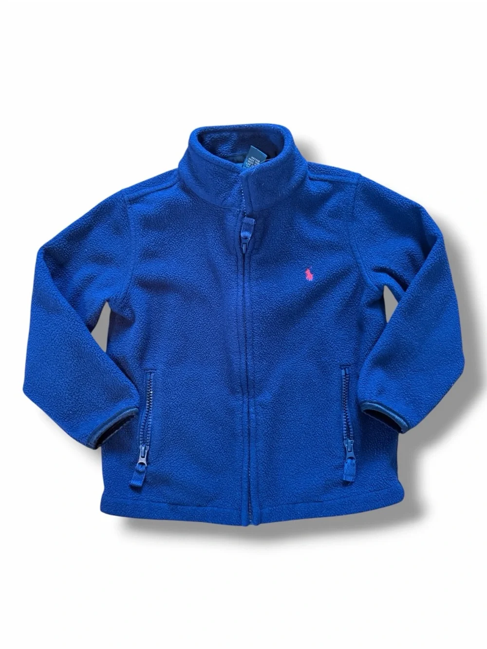 POLO By Ralph Lauren Blue Fleece Full Zip Jacket Outdoor Cozy Comfy Boys Size 4